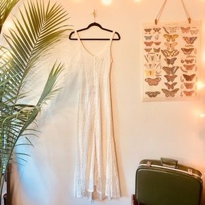 Abercrombie and Fitch White lace maxi dress